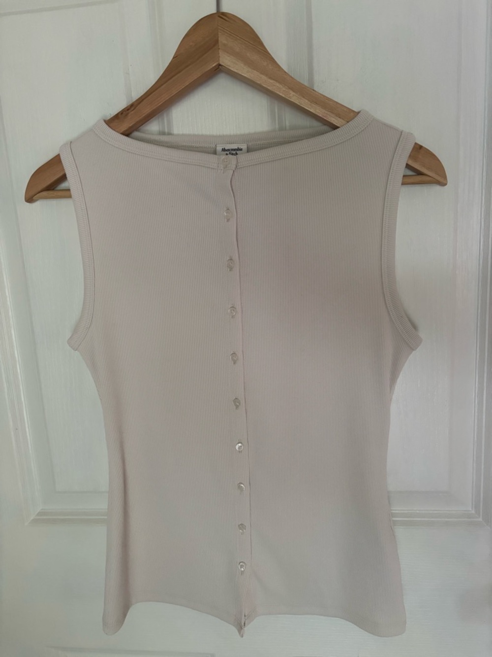 Abercrombie & Fitch Boatneck Ribbed Button-Front Tank Top size XS